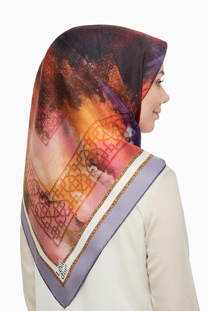 Levidor Lavanta Twill Saf İpek Eşarp