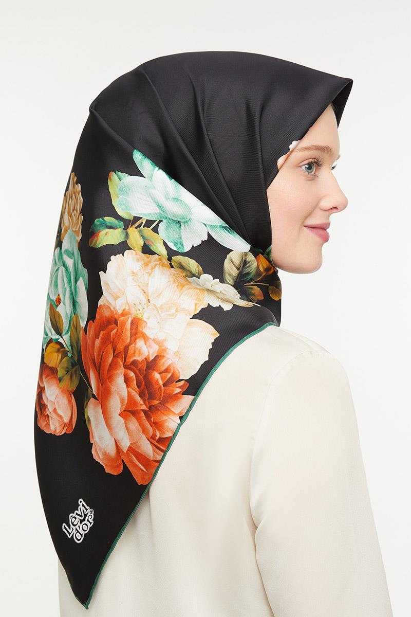 Levidor Mint Yeşili Twill Saf İpek Eşarp
