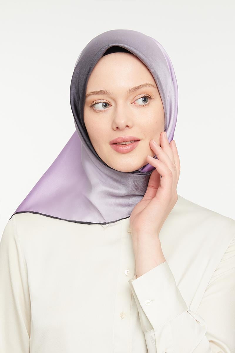 Levidor Mor Twill Saf İpek Eşarp