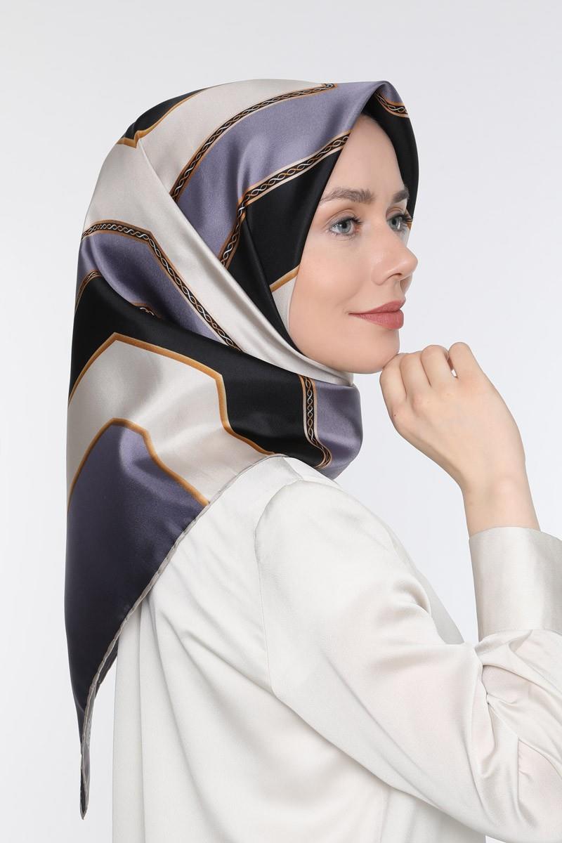Levidor Mor Twill Saf İpek Eşarp