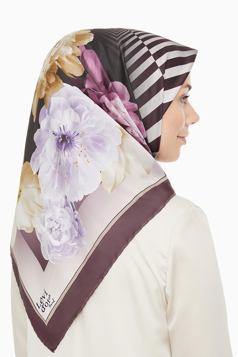 Levidor Mürdüm Trend Twill Eşarp