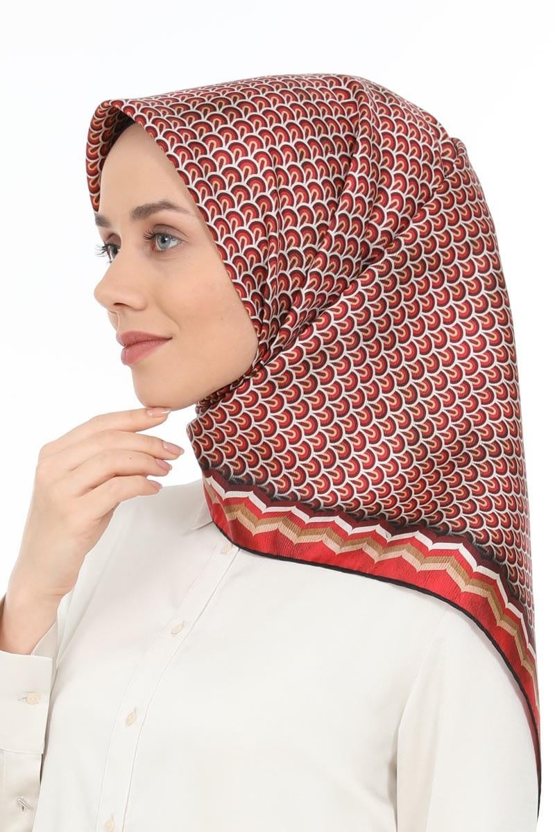 Levidor Nar Çiçeği Twill Saf İpek Eşarp