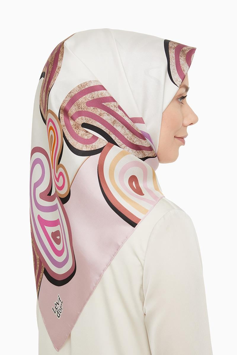Levidor Pembe Twill Saf İpek Eşarp