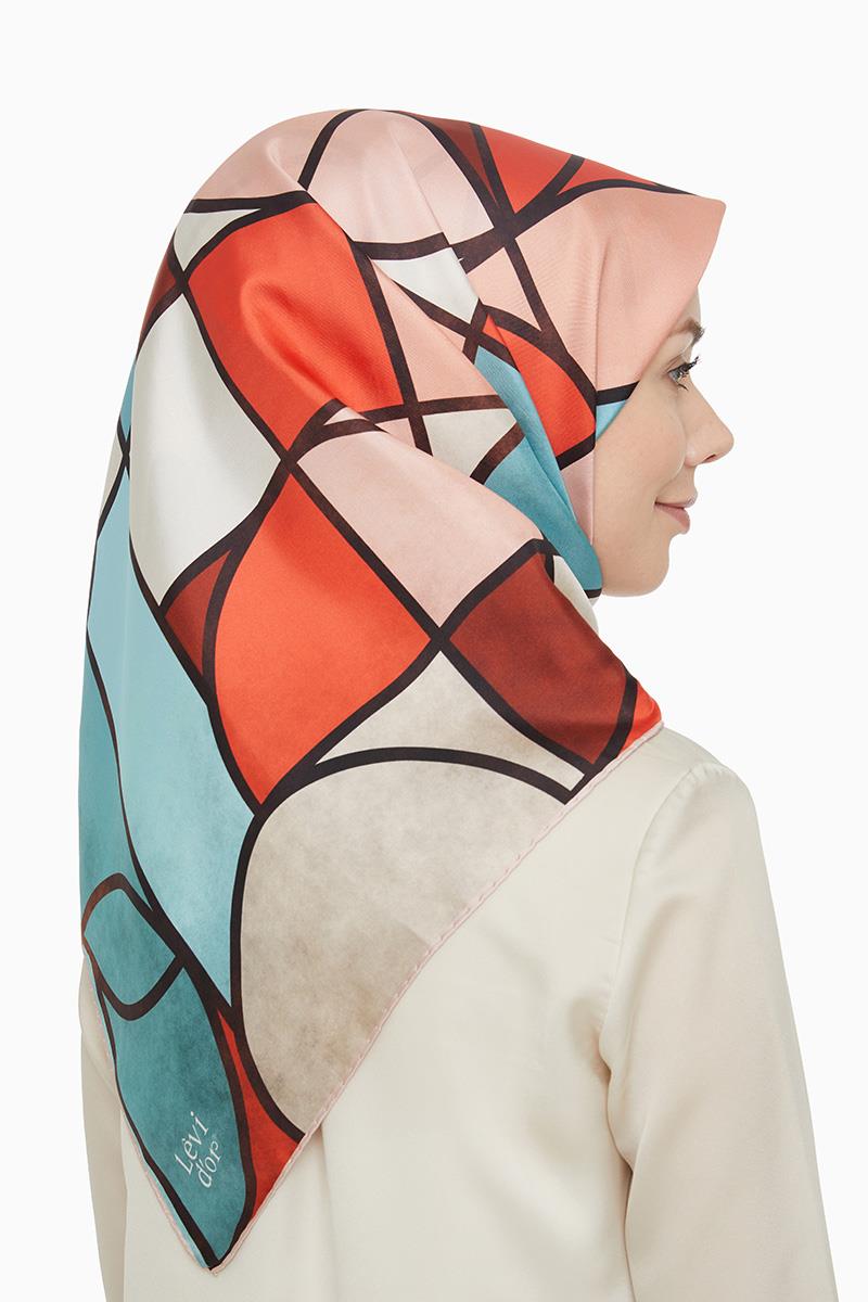 Levidor Pudra Twill Saf İpek Eşarp