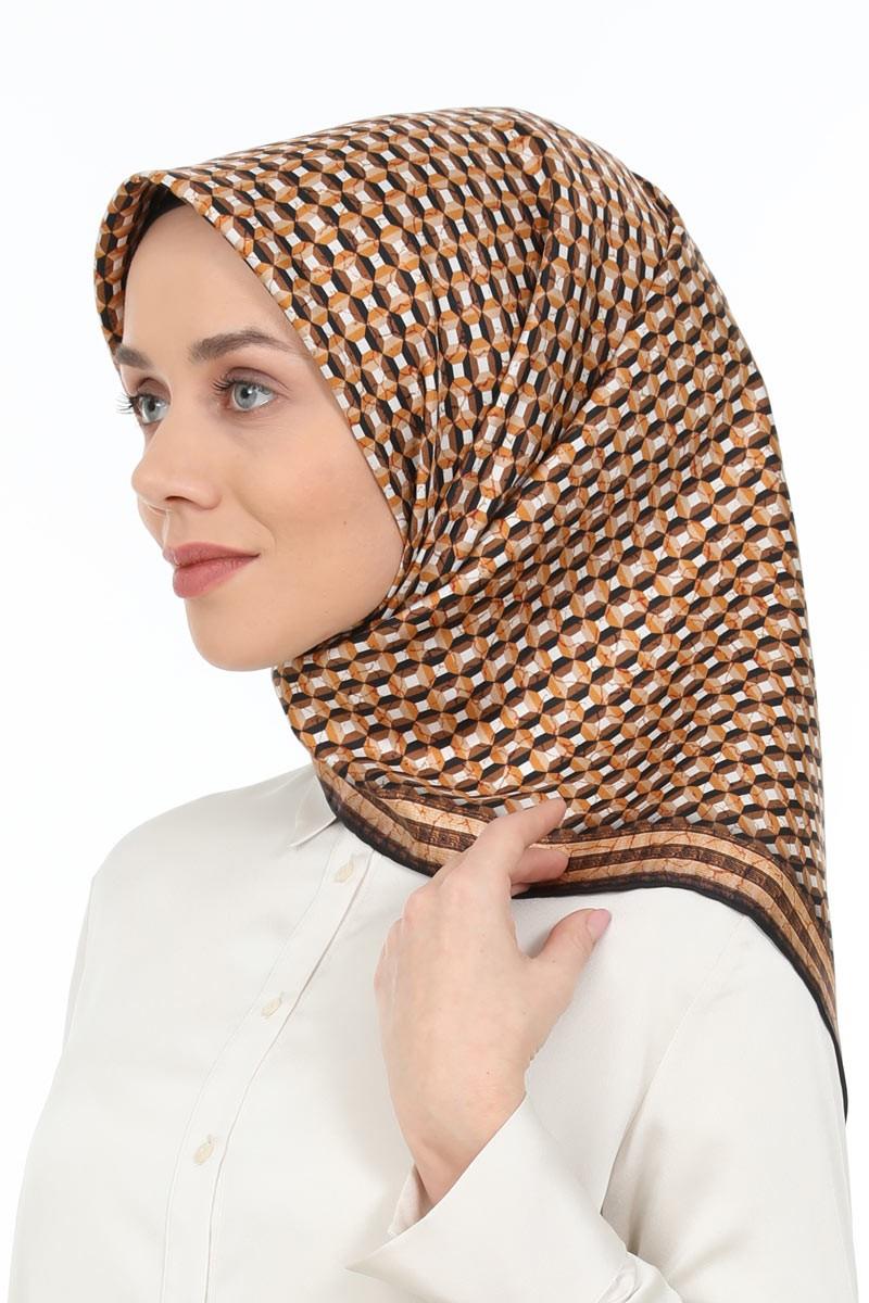 Levidor Safran Twill Saf İpek Eşarp