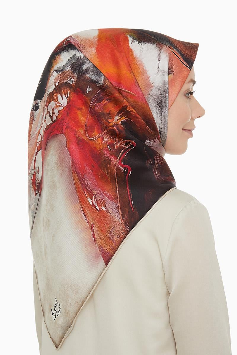 Levidor Siyah Twill Saf İpek Eşarp