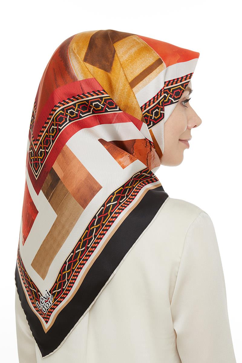 Levidor Siyah Twill Saf İpek Eşarp