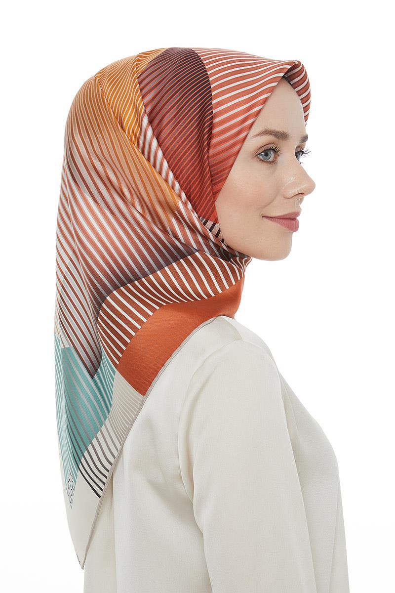 Levidor Su Yeşili Twill Saf İpek Eşarp