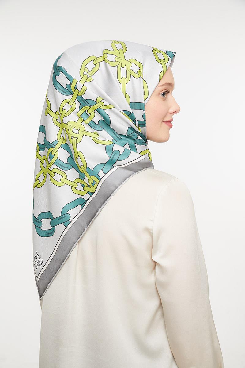 Levidor Açık Gri Trend Twill Eşarp