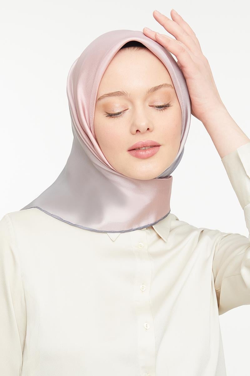 Levidor Açık Lila Twill Saf İpek Eşarp