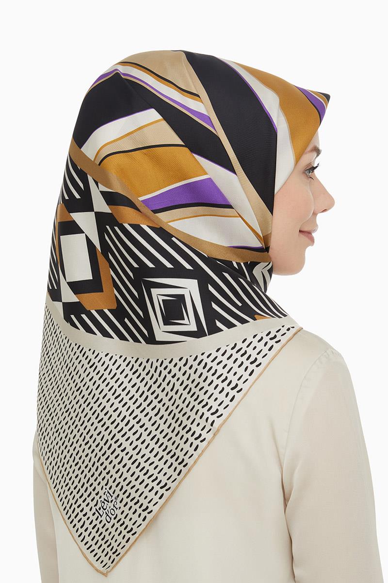 Levidor Bakır Twill Saf İpek Eşarp