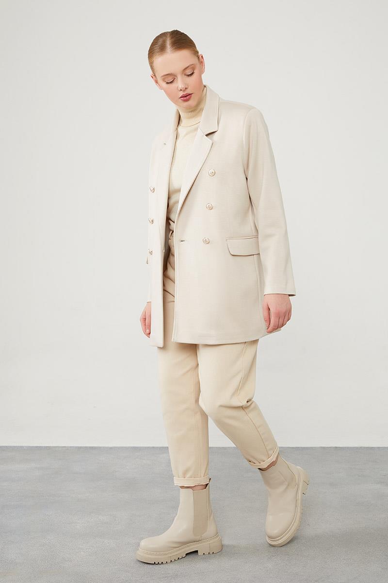 Levidor Bej Spor Blazer Ceket