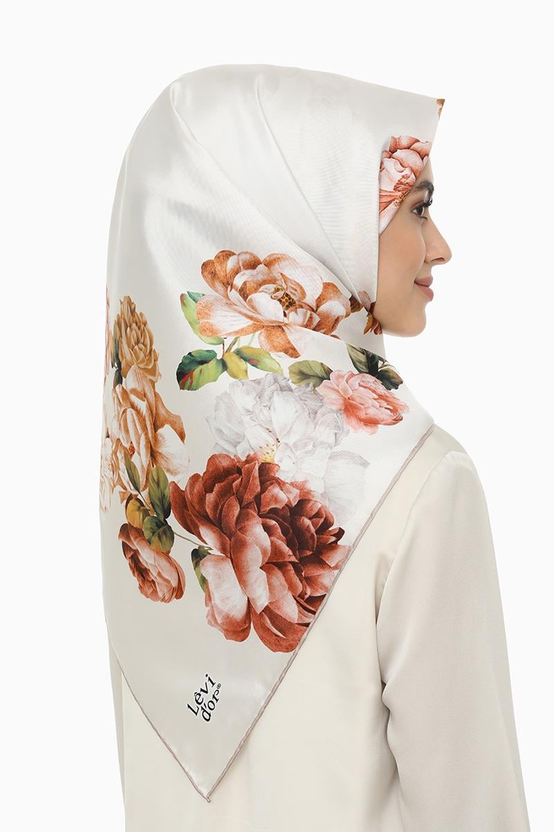 Levidor Bej Twill Saf İpek Eşarp
