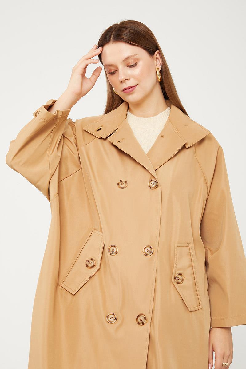 Levidor Camel Oversize Trençkot