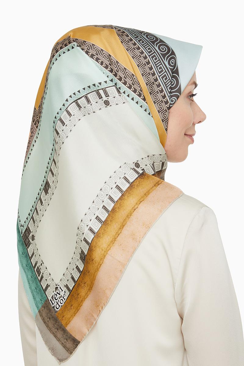 Levidor Ekru Twill Saf İpek Eşarp