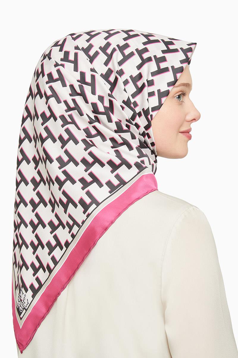 Levidor Fuşya Trend Twill Eşarp