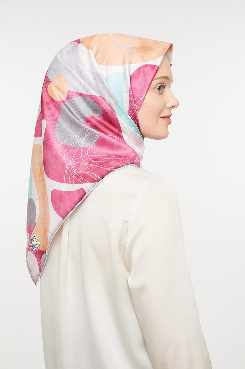 Levidor Fuşya Trend Twill Eşarp