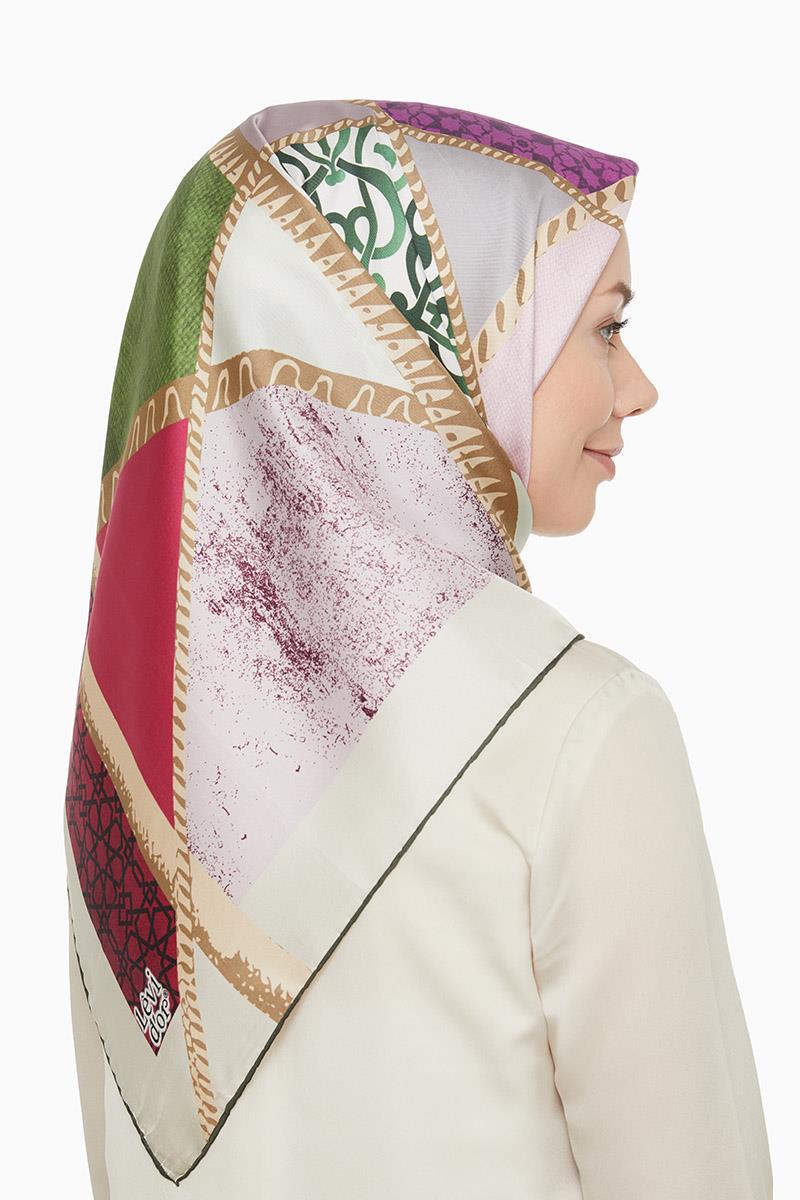 Levidor Fuşya Twill Saf İpek Eşarp