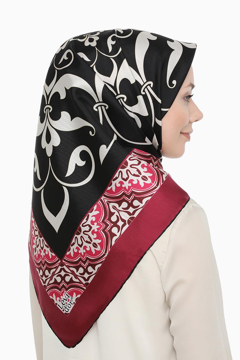 Levidor Fuşya Twill Saf İpek Eşarp