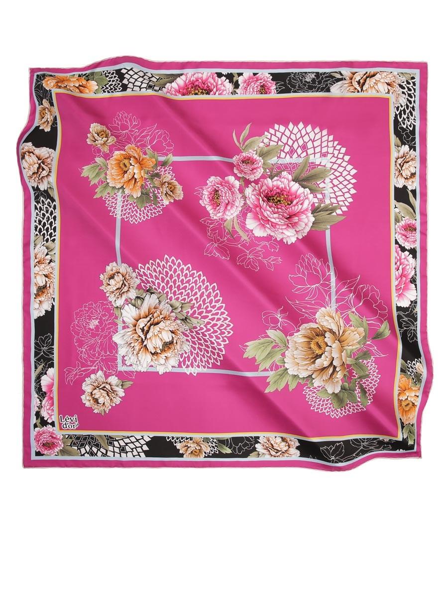 Levidor Fuşya Twill Saf İpek Eşarp