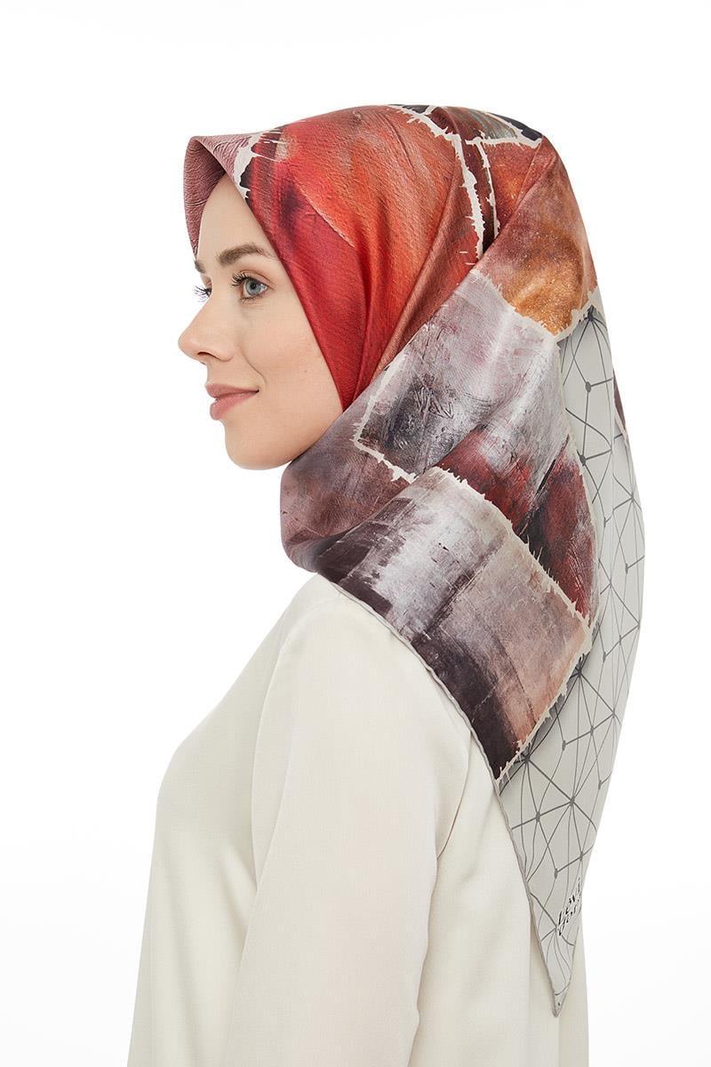 Levidor Gri Twill Saf İpek Eşarp