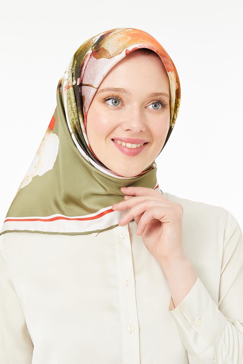 Levidor Haki Trend Twill Eşarp
