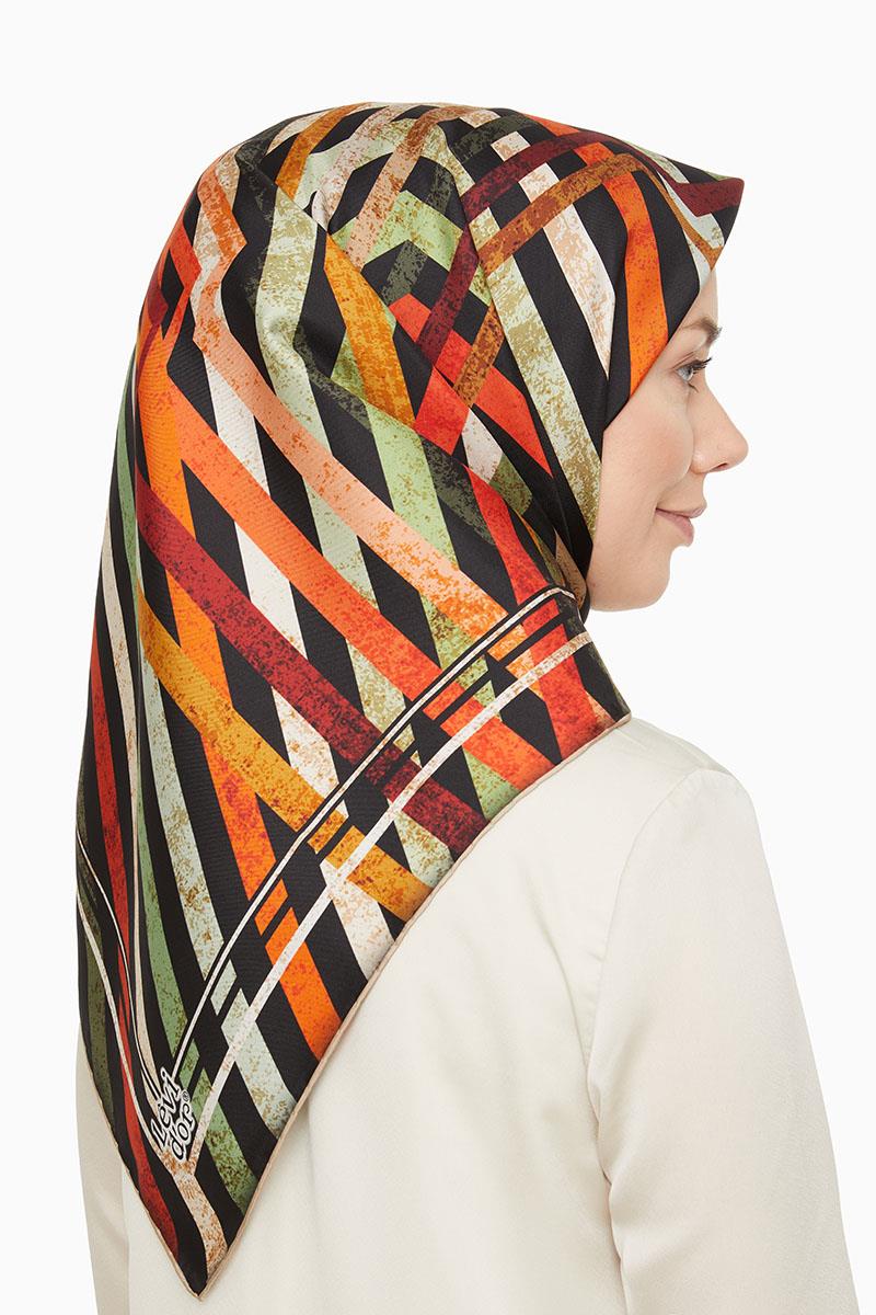 Levidor Haki Twill Saf İpek Eşarp