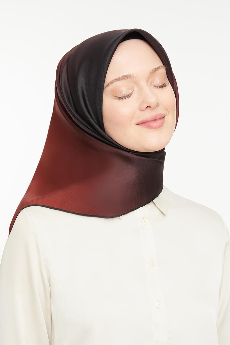 Levidor Kiremit Twill Saf İpek Eşarp