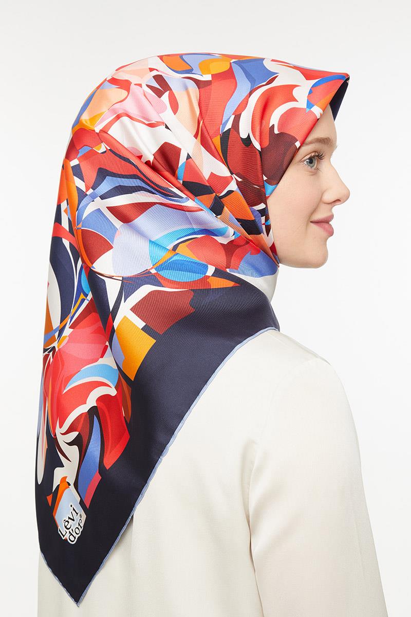 Levidor Kırmızı Twill Saf İpek Eşarp