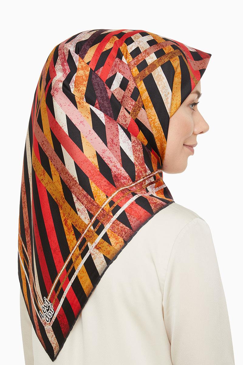 Levidor Kırmızı Twill Saf İpek Eşarp