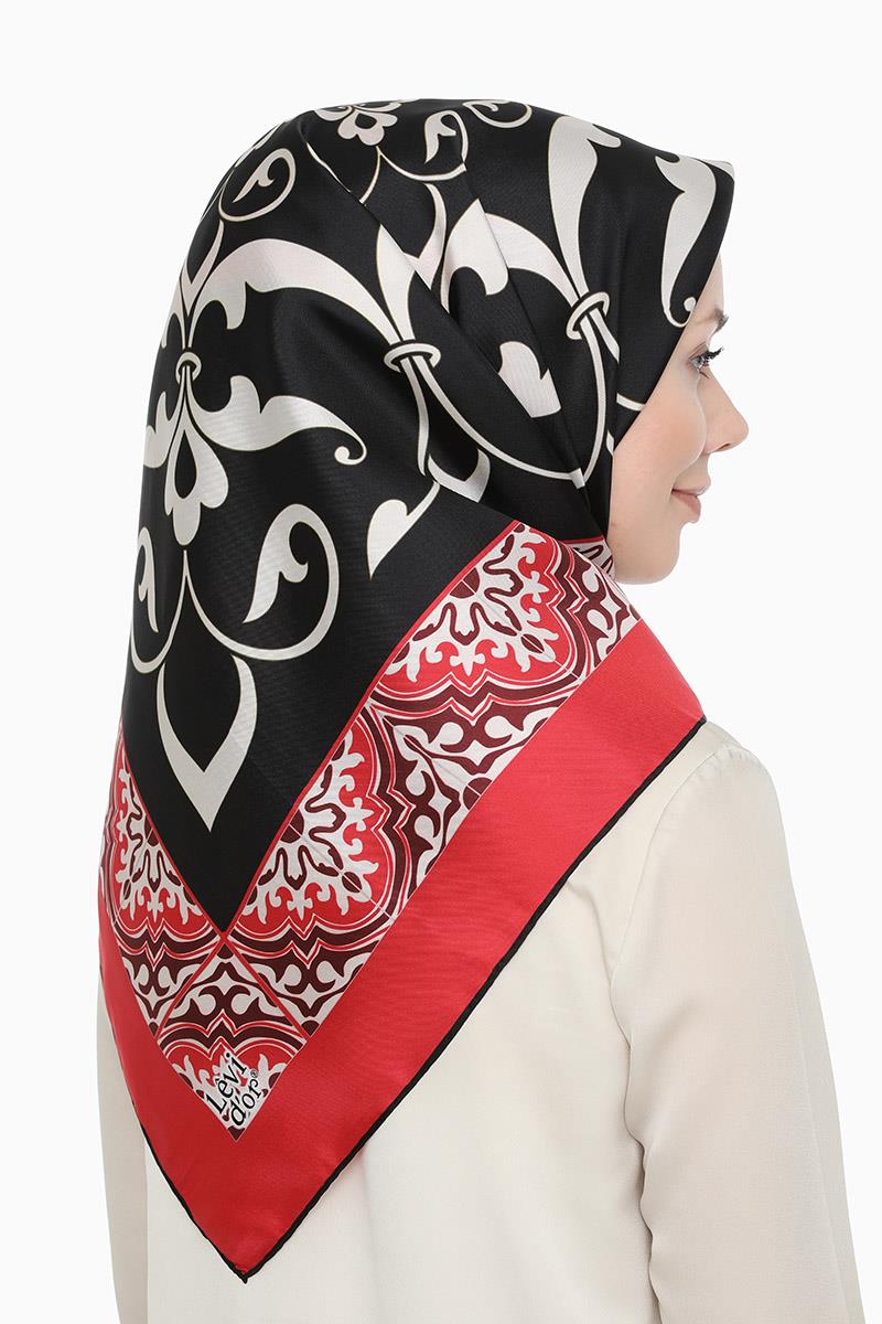 Levidor Kırmızı Twill Saf İpek Eşarp
