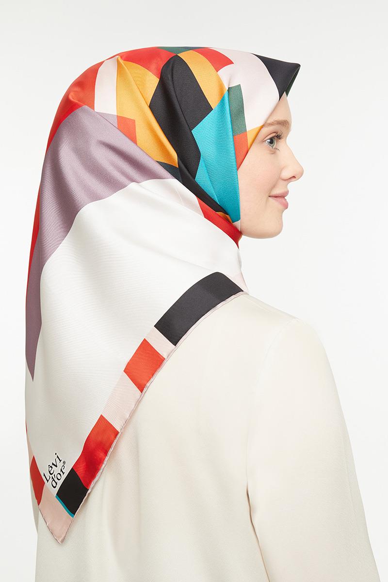 Levidor Kırmızı Twill Saf İpek Eşarp