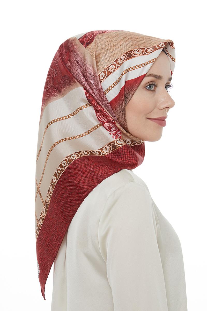 Levidor Kırmızı Twill Saf İpek Eşarp