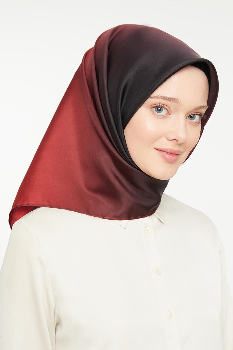 Levidor Kızıl Twill Saf İpek Eşarp