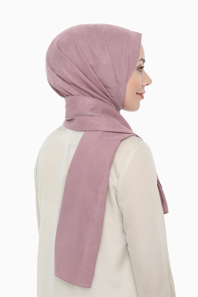 Levidor Koyu Pembe Saly Abiye Şal