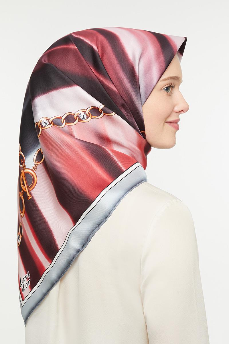 Levidor Koyu Pembe Twill Saf İpek Eşarp