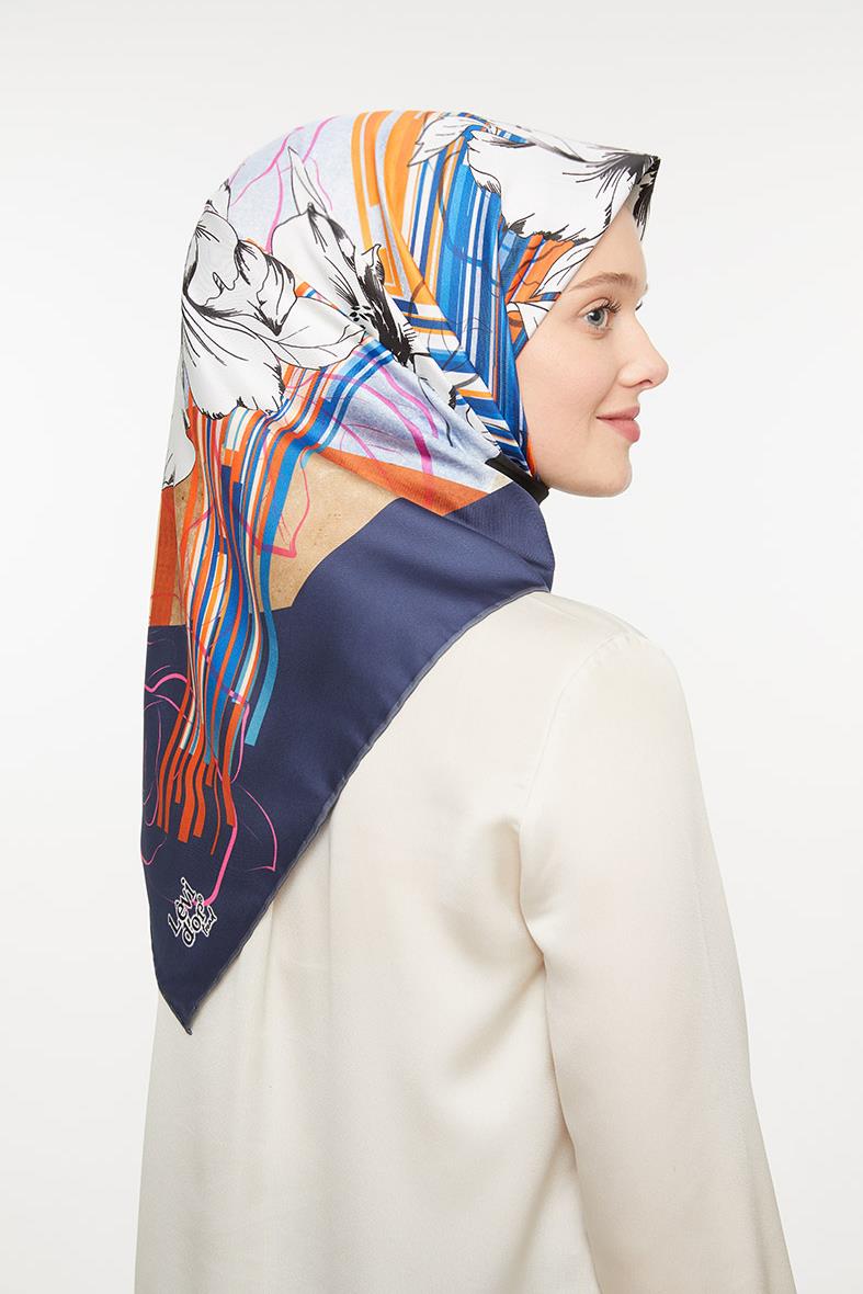 Levidor Lacivert Trend Twill Eşarp