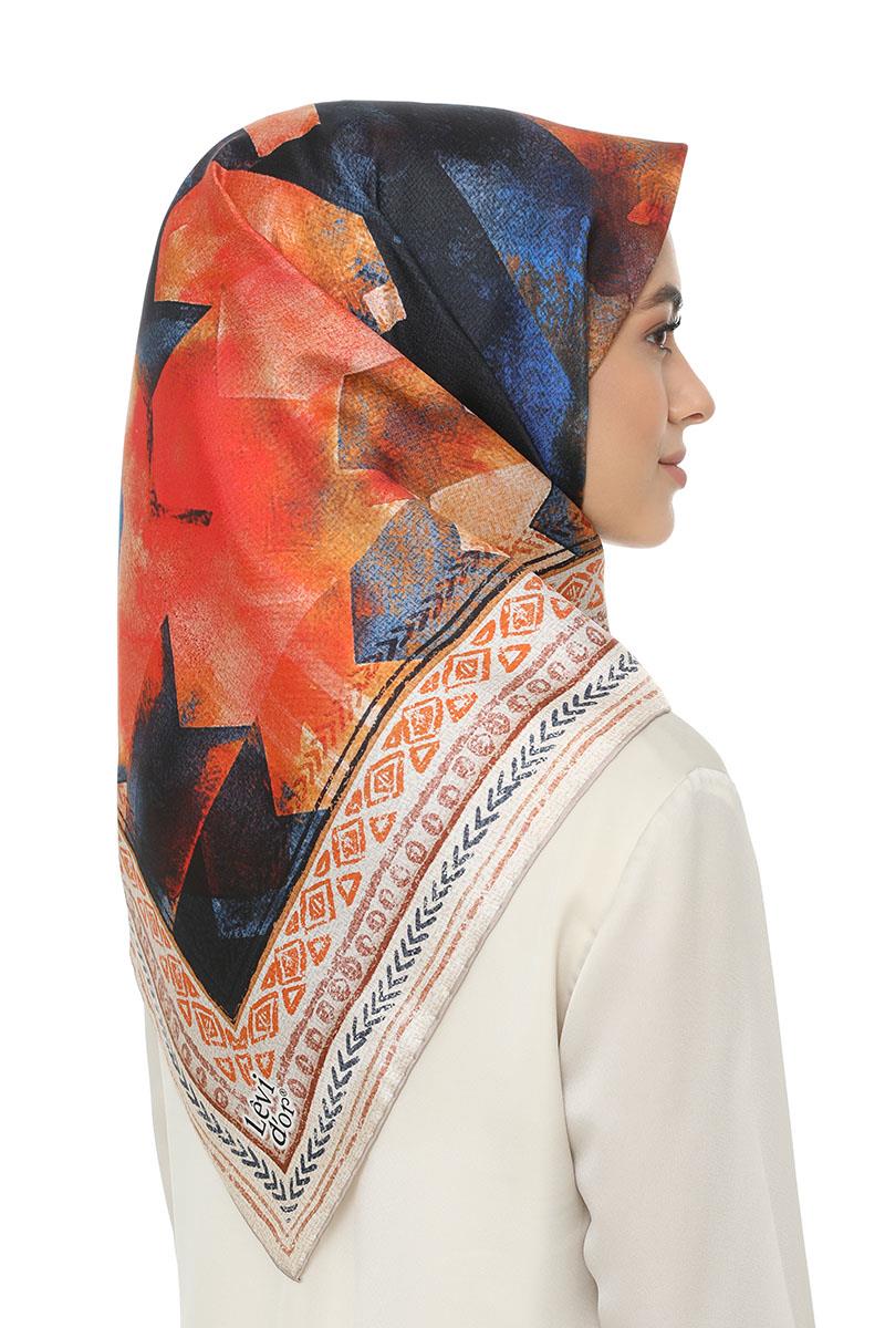 Levidor Lacivert Twill Saf İpek Eşarp