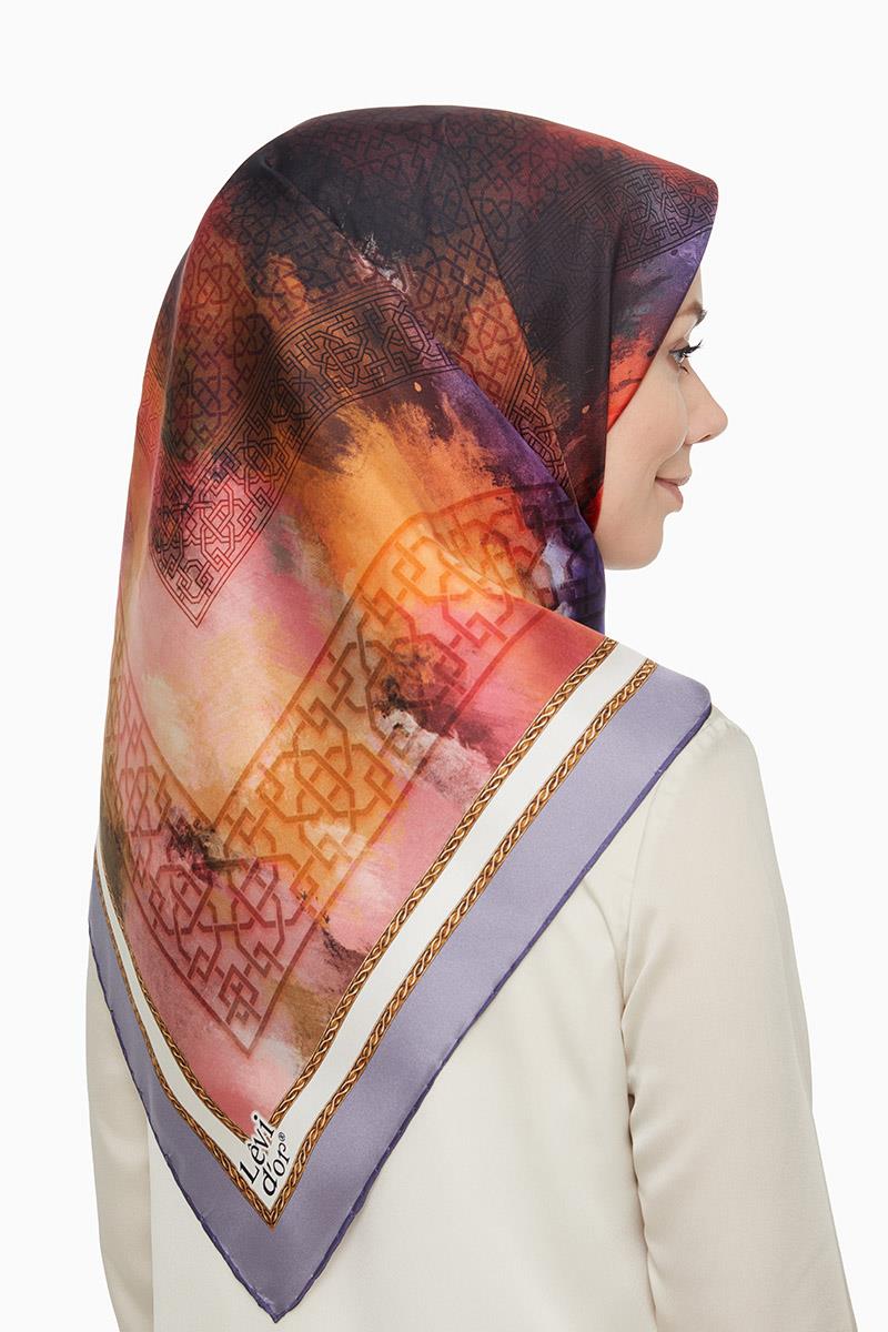 Levidor Lavanta Twill Saf İpek Eşarp