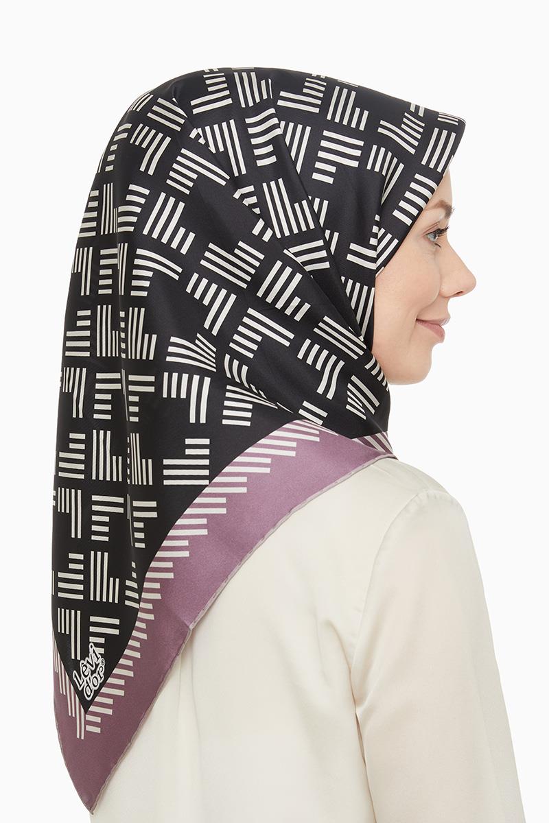 Levidor Leylak Twill Saf İpek Eşarp