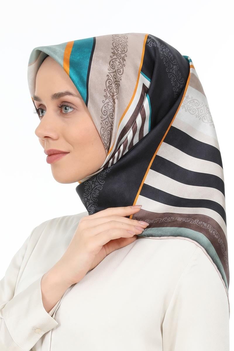 Levidor Mavi Twill Saf İpek Eşarp