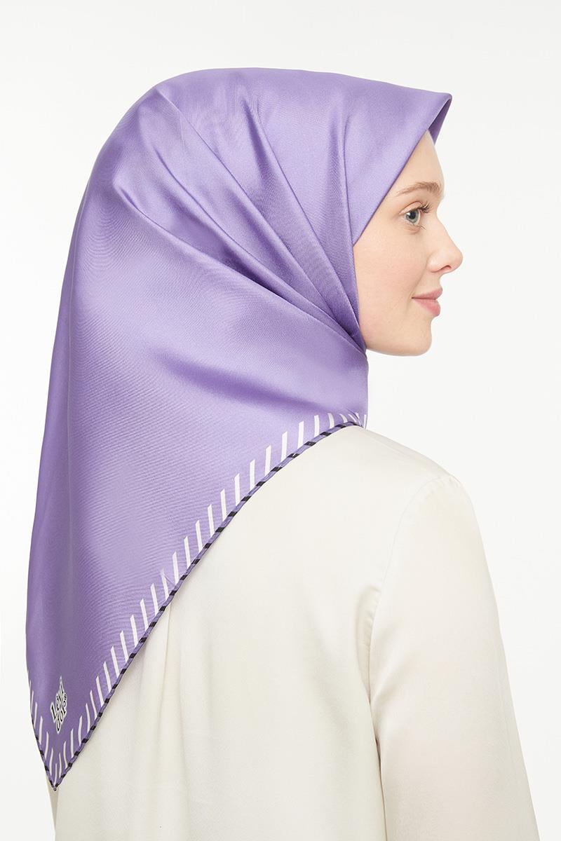 Levidor Menekşe Twill Saf İpek Eşarp