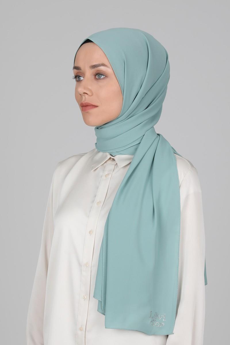 Levidor Mint Yeşili Lux Şifon Şal