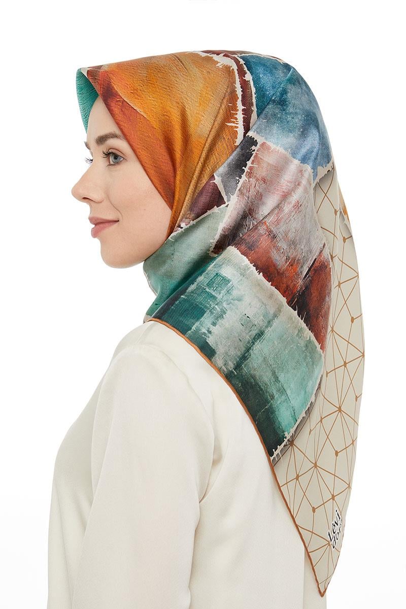 Levidor Mint Yeşili Twill Saf İpek Eşarp