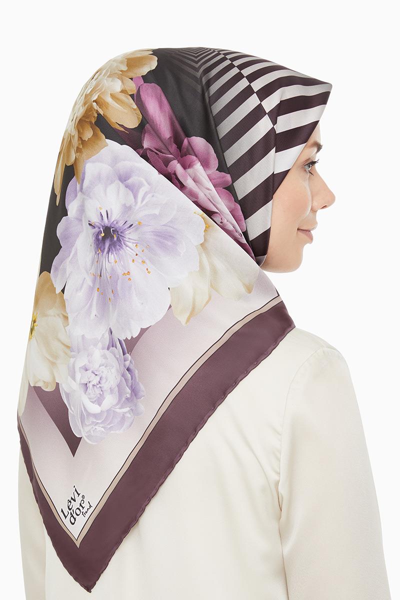 Levidor Mürdüm Trend Twill Eşarp