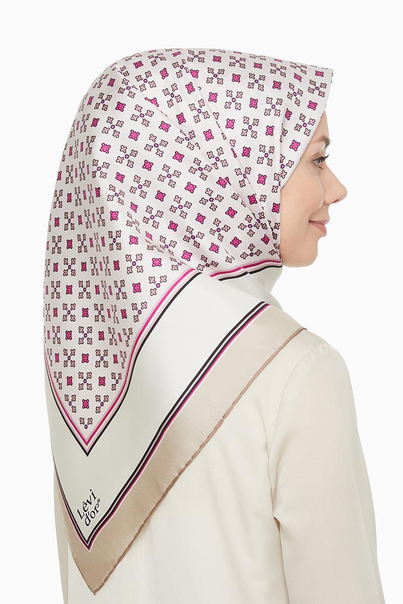 Levidor Pembe Twill Saf İpek Eşarp