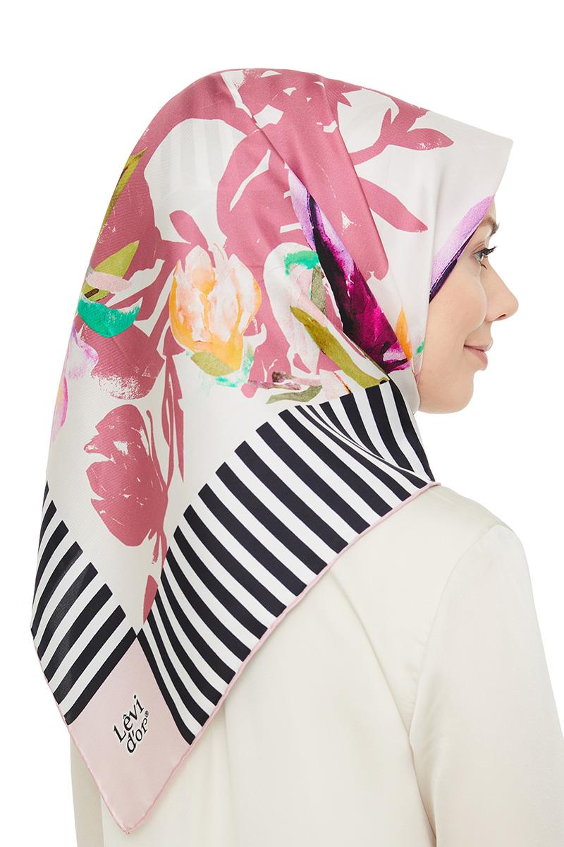 Levidor Pembe Twill Saf İpek Eşarp