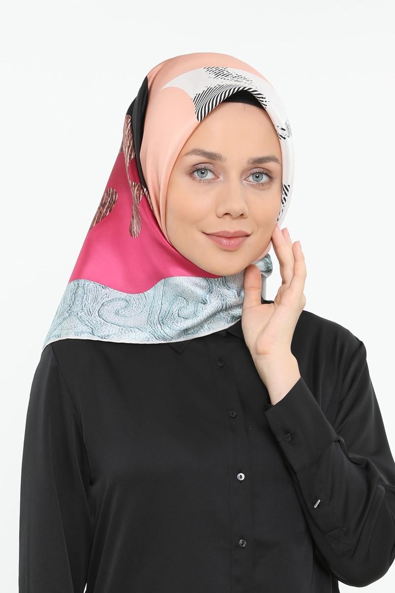 Levidor Pembe Twill Saf İpek Eşarp