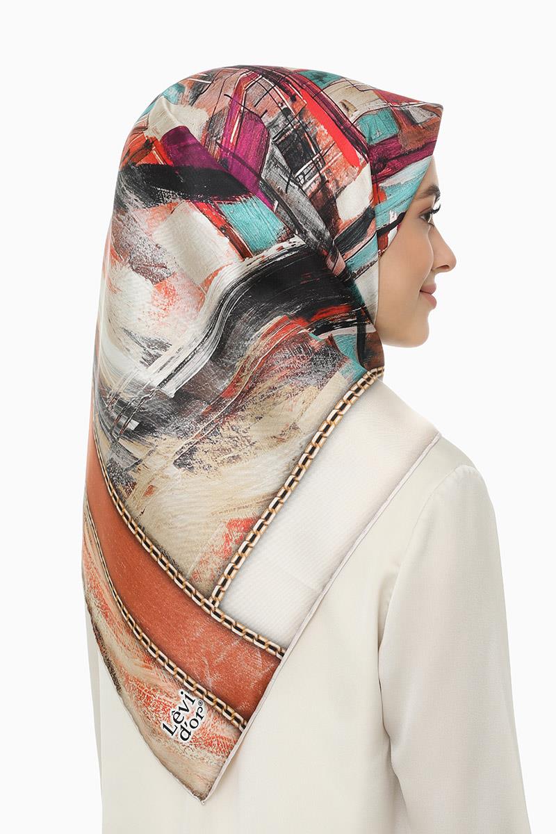 Levidor Pudra Twill Saf İpek Eşarp