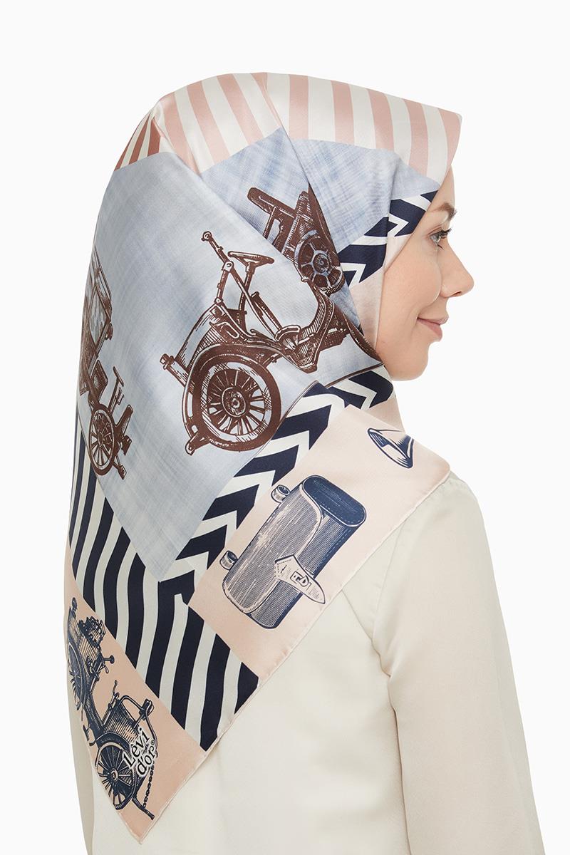 Levidor Pudra Twill Saf İpek Eşarp